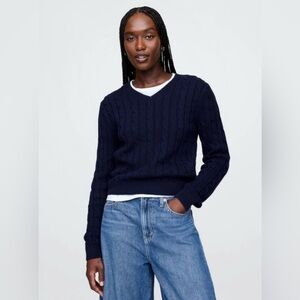 GAP 100% Cotton V-Neck Sweater Medium-Tall